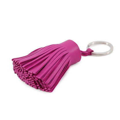 Hermes Key Holder Carmen Anemone Silver Lambskin Charm — view 2