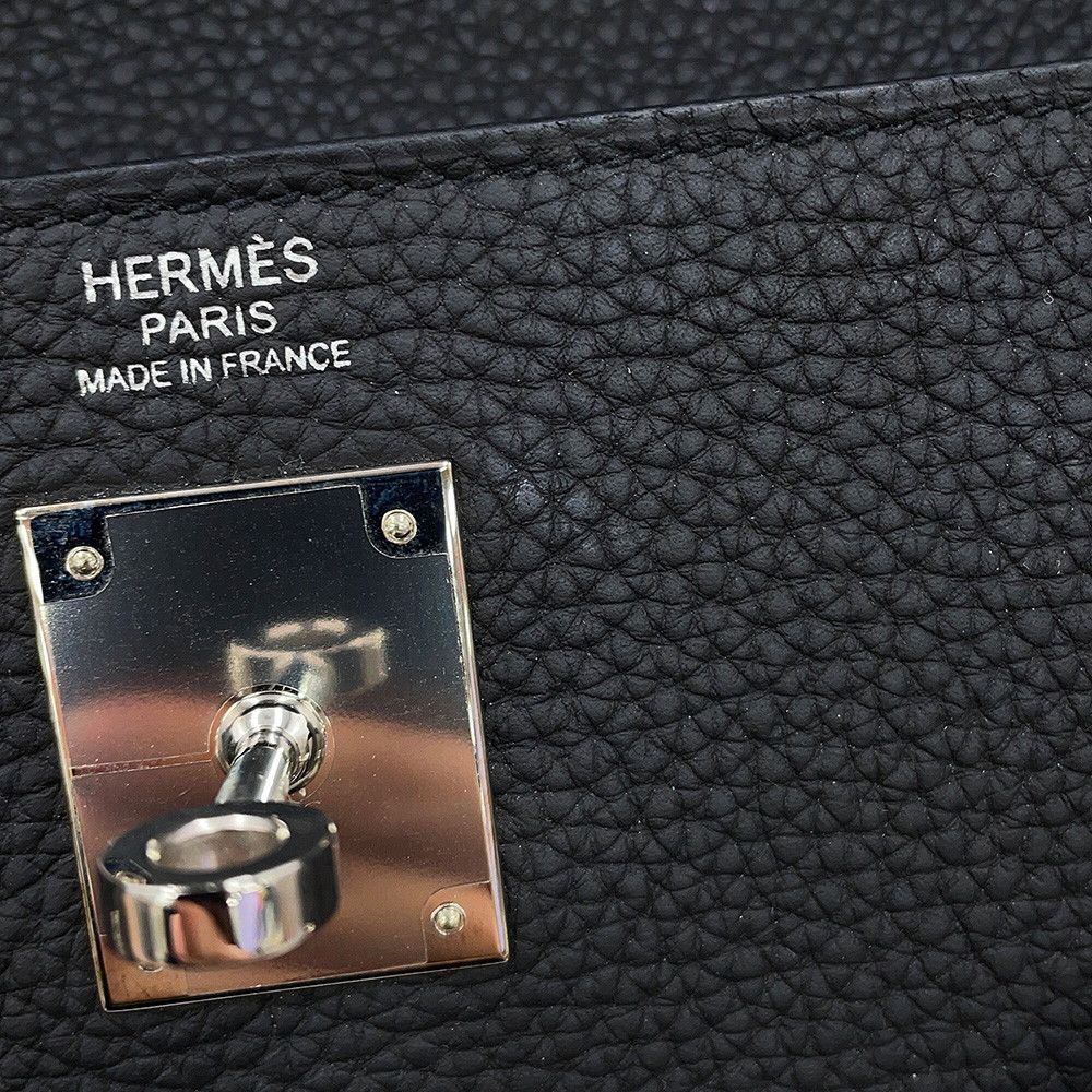 Hermes Handbag Kelly 32 Retourne Black Silver Togo 2-Way — view 6