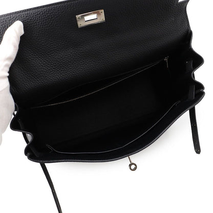 Hermes Handbag Kelly 32 Retourne Black Silver Togo 2-Way — view 5