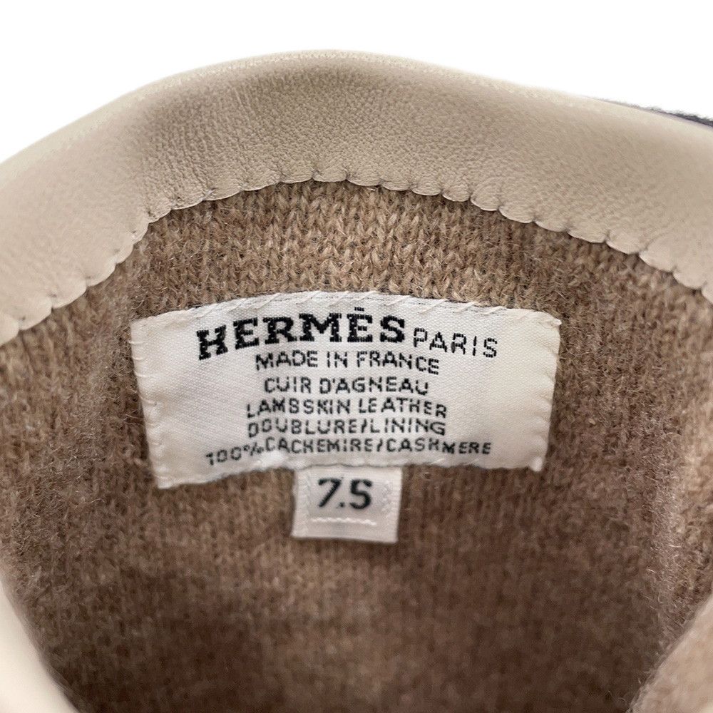 Hermes Glove Stitch Lambskin 7.5 Gloves Initials Included — view 7