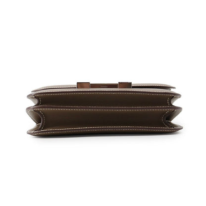 Hermes Shoulder Bag Mini Constance 3 Miroir Etoupe Silver Epsom — view 3