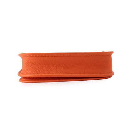 Hermes Shoulder Bag Evelyne 3 23 Tangerine Silver Taurillon Clemence — view 3