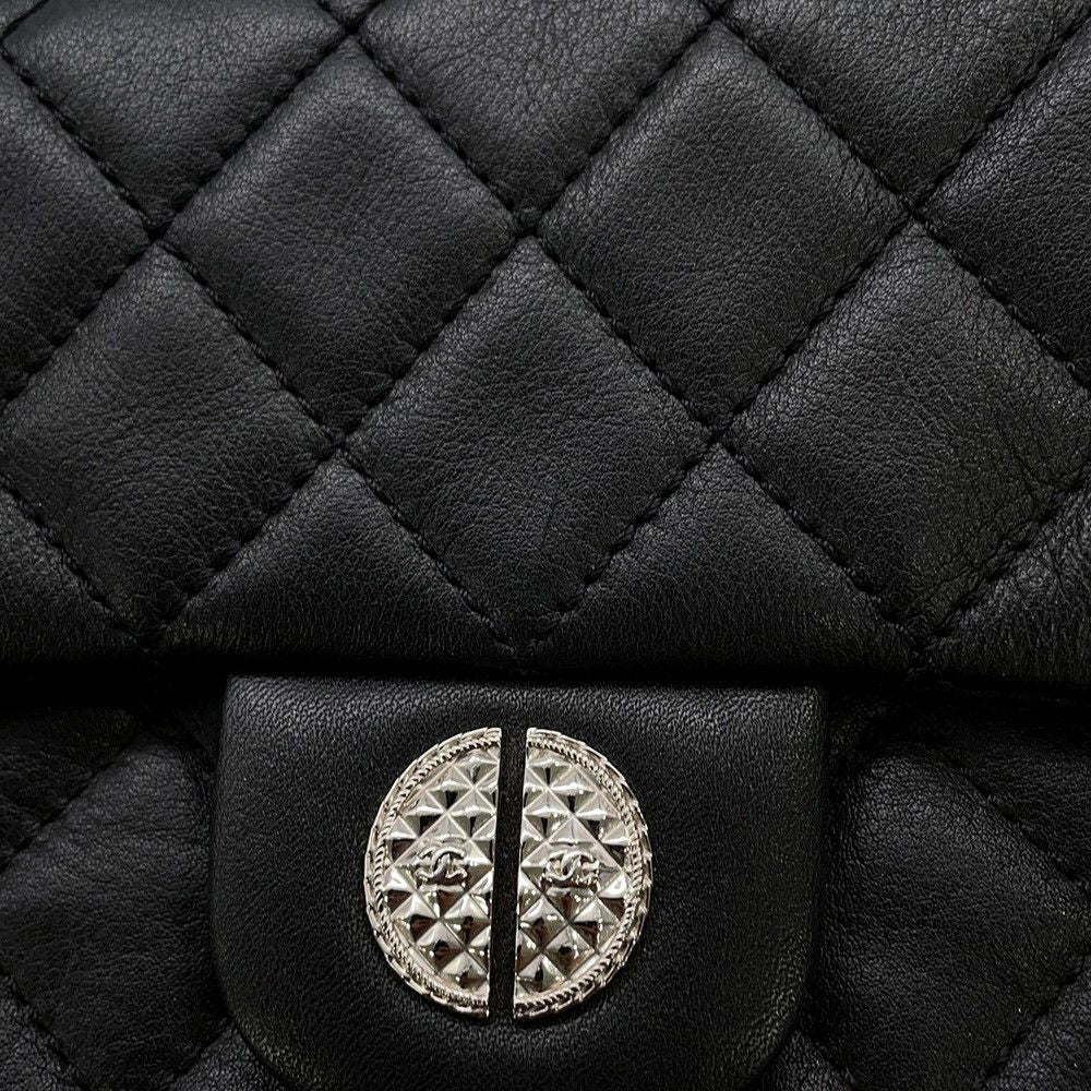 Chanel Backpack Quilted CC Logo Lambskin Black — view 8