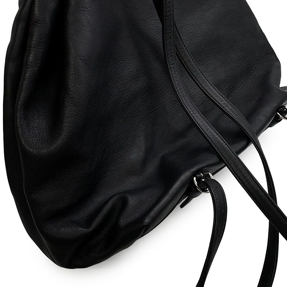 Chanel Backpack Quilted CC Logo Lambskin Black — view 6