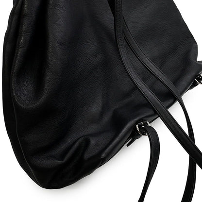 Chanel Backpack Quilted CC Logo Lambskin Black — view 6