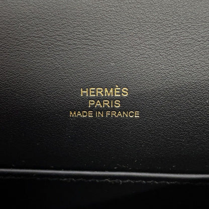Hermes Handbag Pochette Kelly Black Gold Swift — view 6