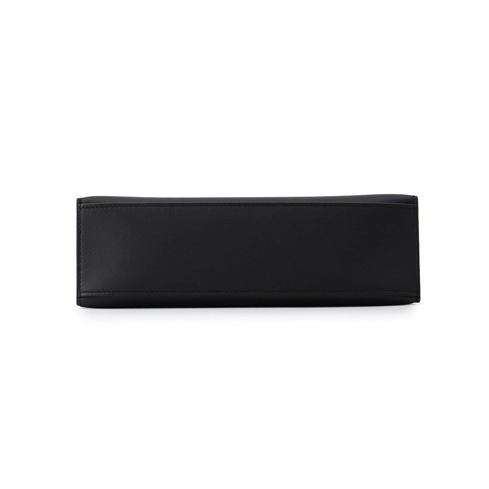 Hermes Handbag Pochette Kelly Black Gold Swift — view 3