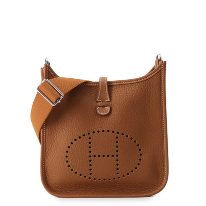 Hermes Shoulder Bag Evelyne 3 23 Gold Silver Taurillon Clemence
