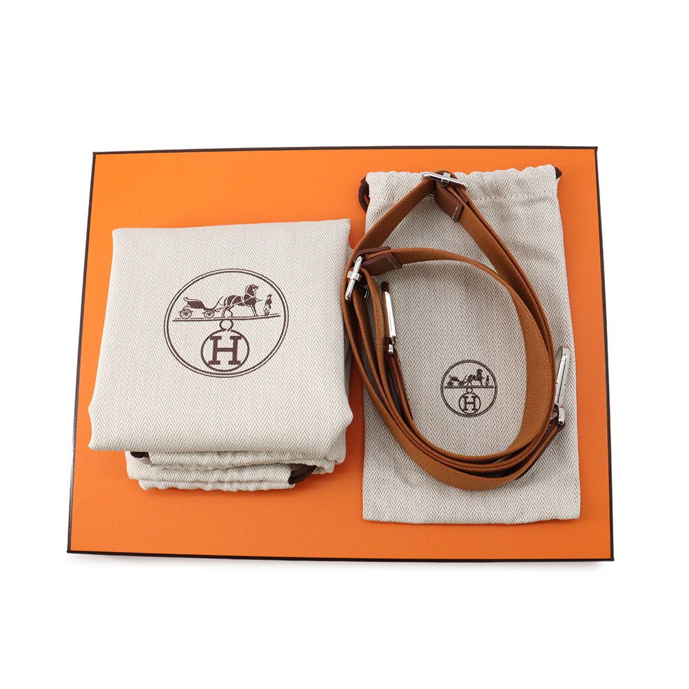 Hermes Shoulder Bag Evelyne 3 23 Gold Silver Taurillon Clemence — view 6