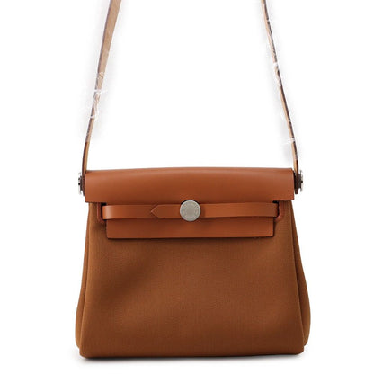 Hermes Shoulder Bag Herbag Zip Mini Fauve Silver Toilette Ash Vache Hunter