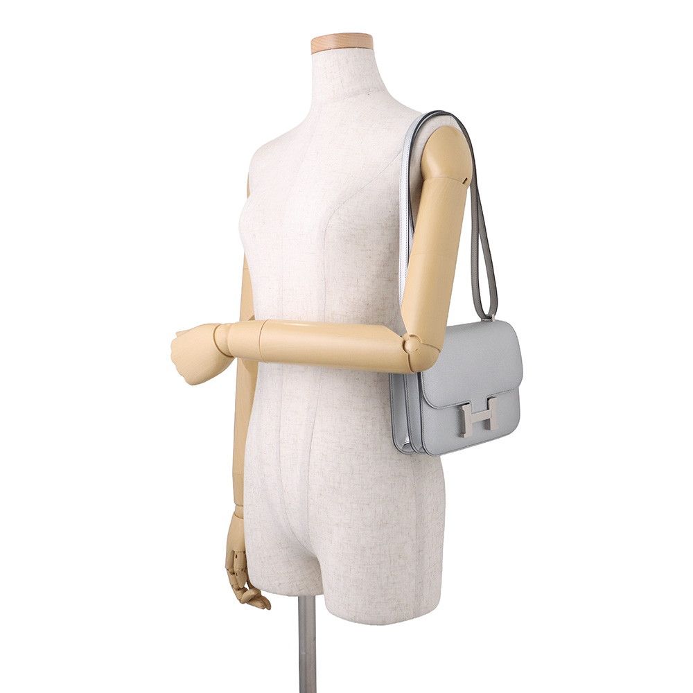 Hermes Shoulder Bag Mini Constance 3 Milloir Arjan Silver Shevrushamkira — view 4