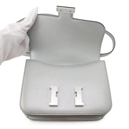Hermes Shoulder Bag Mini Constance 3 Milloir Arjan Silver Shevrushamkira — view 6