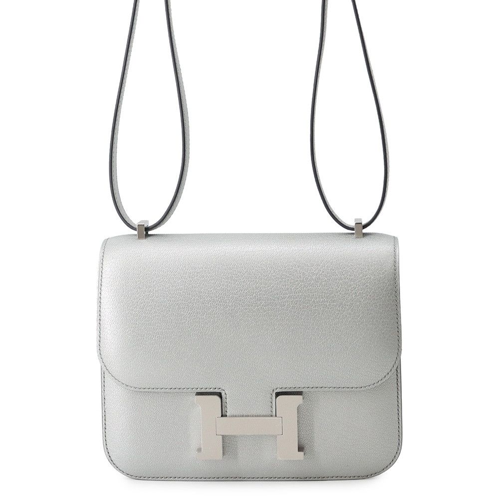 Hermes Shoulder Bag Mini Constance 3 Milloir Arjan Silver Shevrushamkira