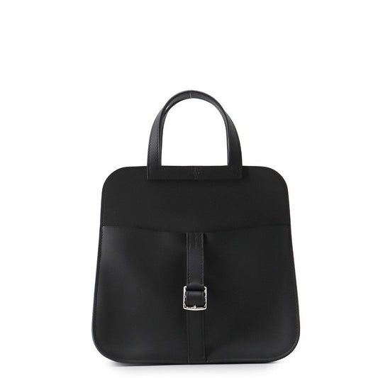 Hermes Handbag Halzan Mini Black Silver Swift 2-Way