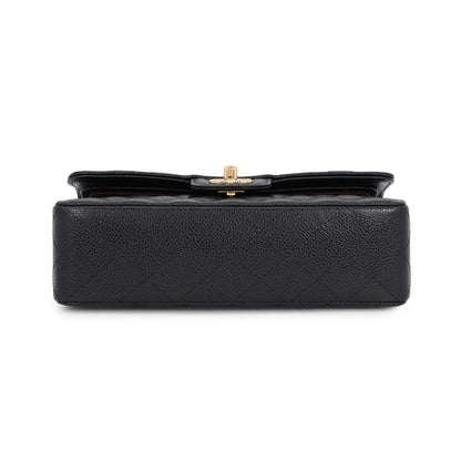 Chanel Chain Shoulder Bag Classic Quilted 23 CC Logo Caviar Leather Black — view 3