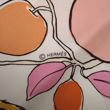 Hermes Scarf Carre 90 Pomier Serier le Pommier Sellier Silk SS — view 4