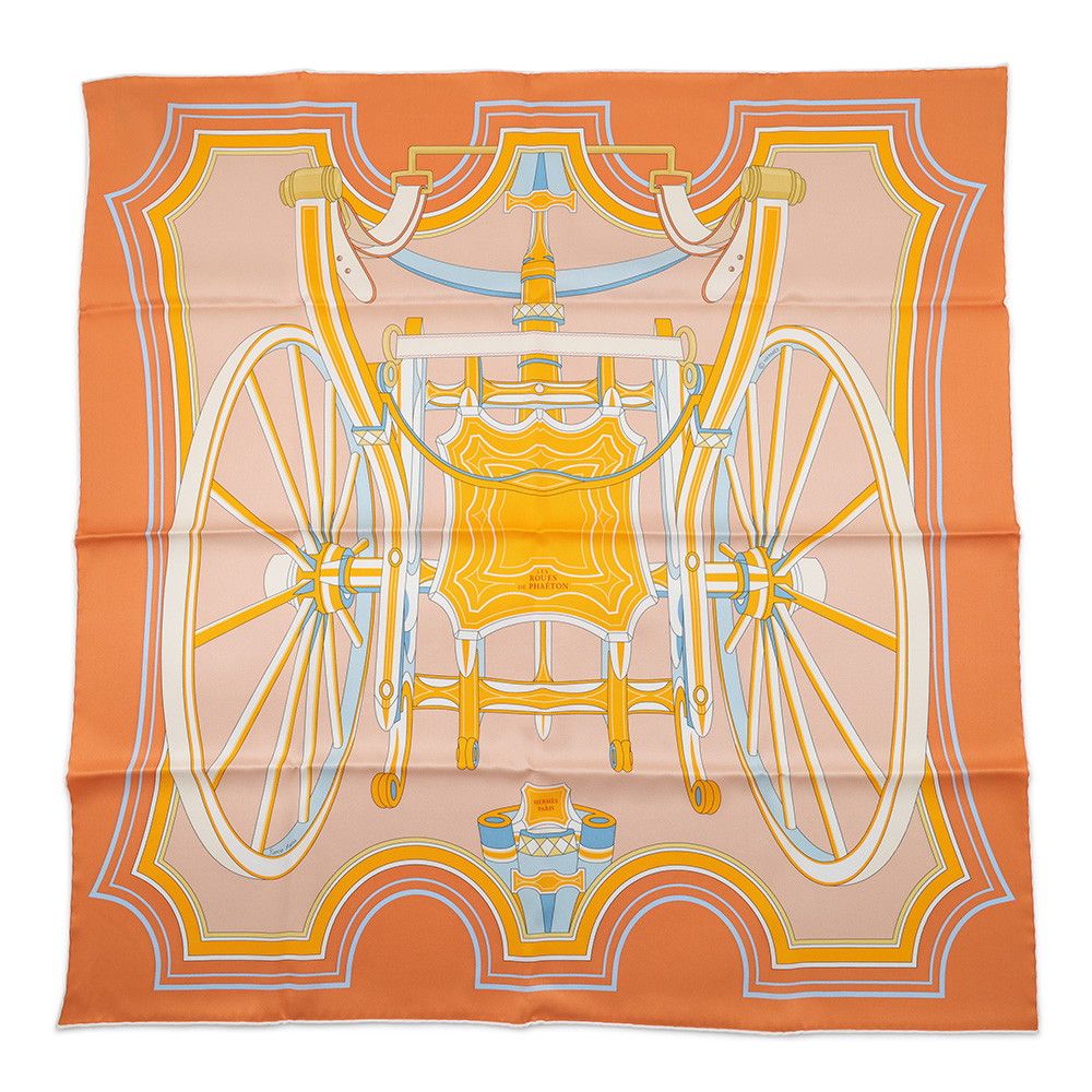 Hermes Scarf Carre 70 Quad Chariot Wheel les Roues de Phaeton Silk Spring Summer