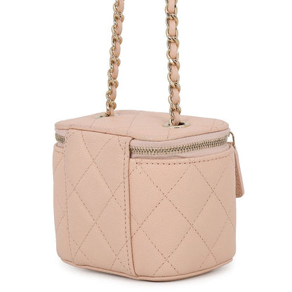 Chanel Chain Shoulder Bag Quilted CC Logo Classic Mini Vanity Case Caviar — view 2