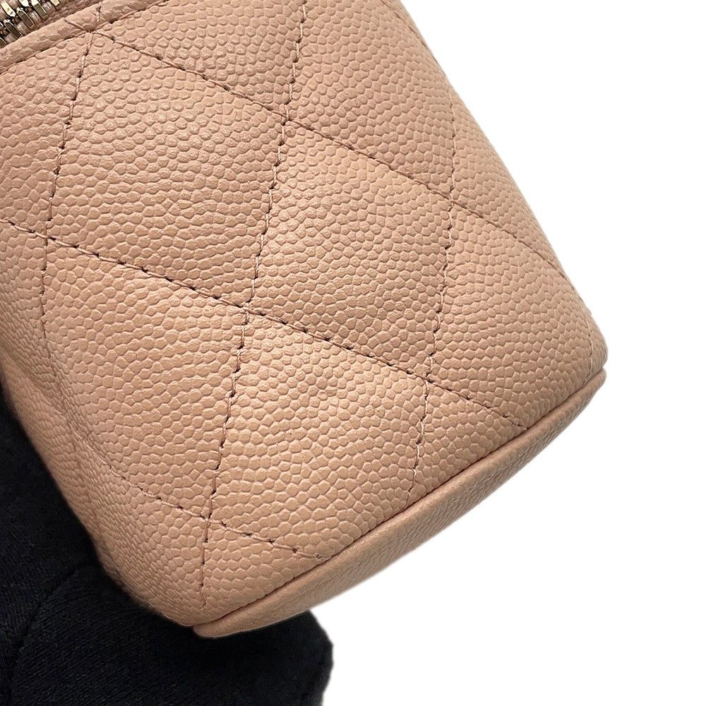 Chanel Chain Shoulder Bag Quilted CC Logo Classic Mini Vanity Case Caviar — view 6