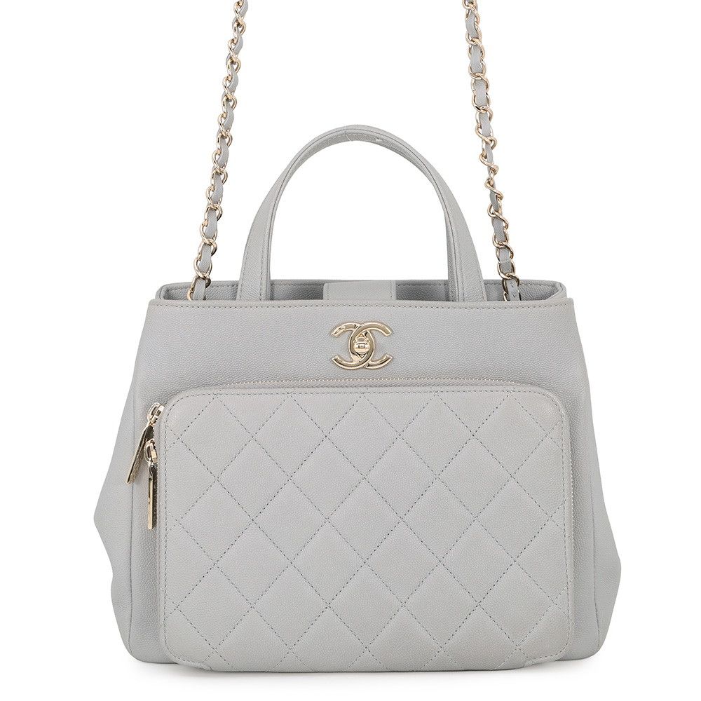 Chanel Quilted CC Logo Affinity Caviar Leather 2-Way Shoulder