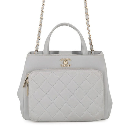 Chanel Quilted CC Logo Affinity Caviar Leather 2-Way Shoulder