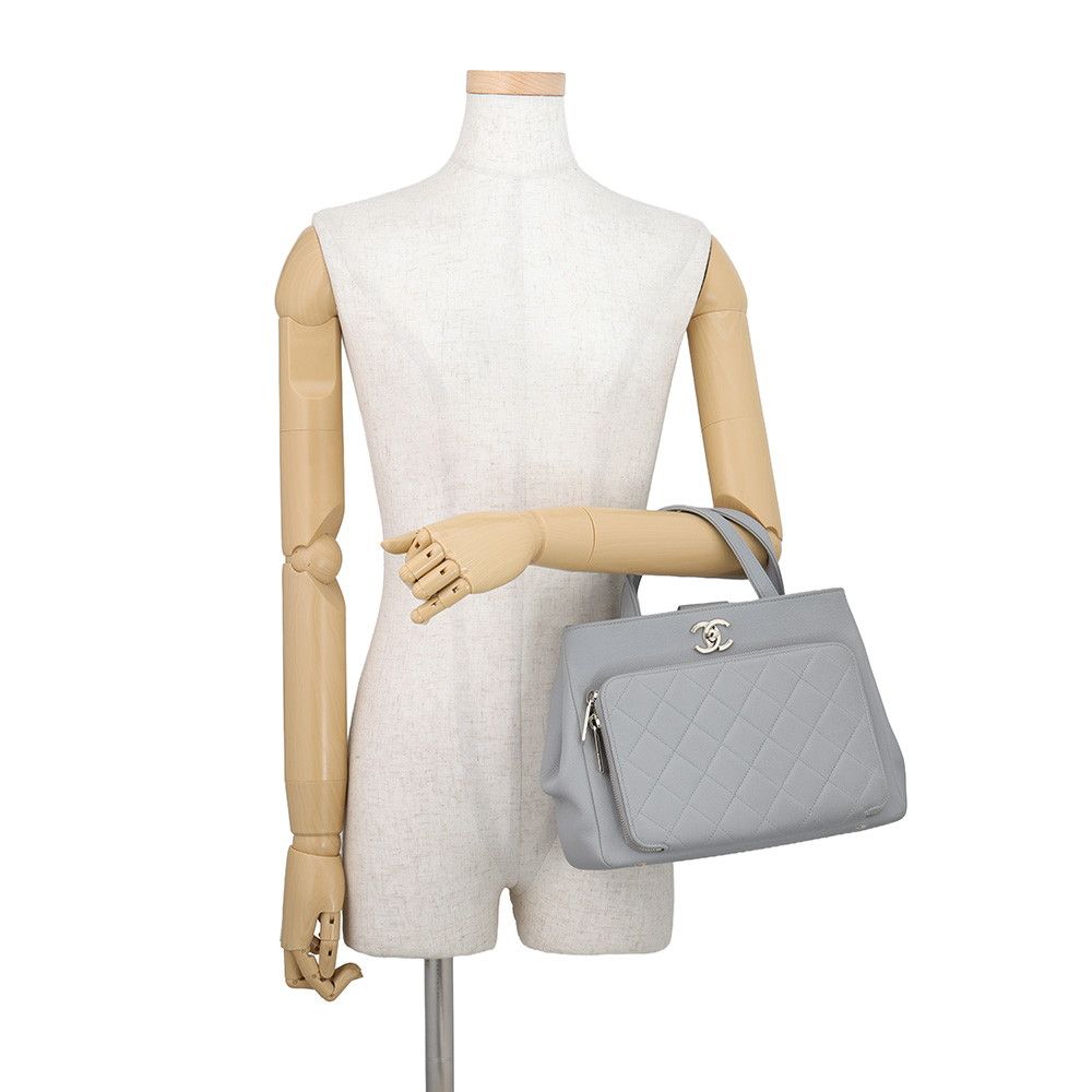 Chanel Quilted CC Logo Affinity Caviar Leather 2-Way Shoulder — view 4