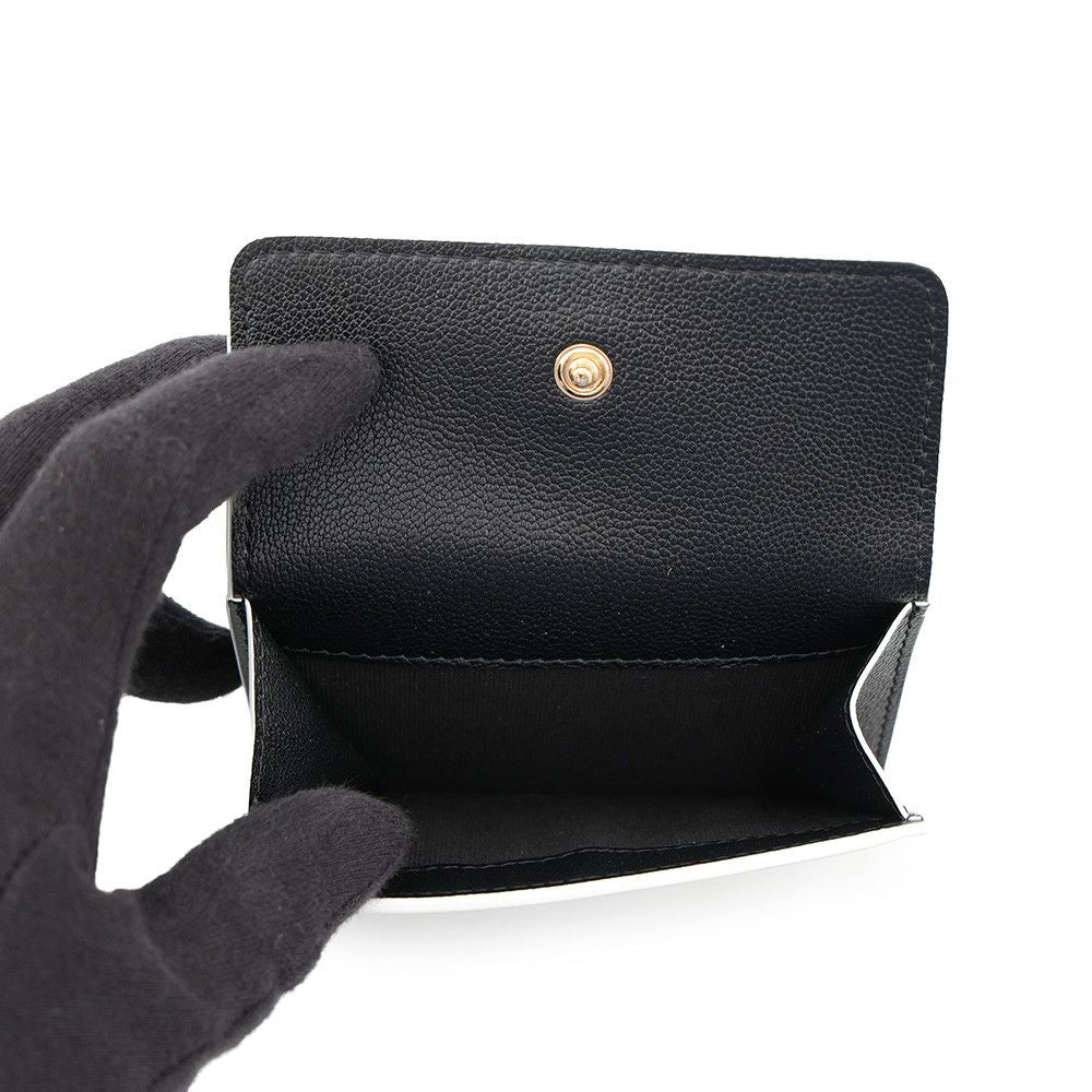 Chanel Trifold Wallet CC Logo Lambskin Compact Black — view 6