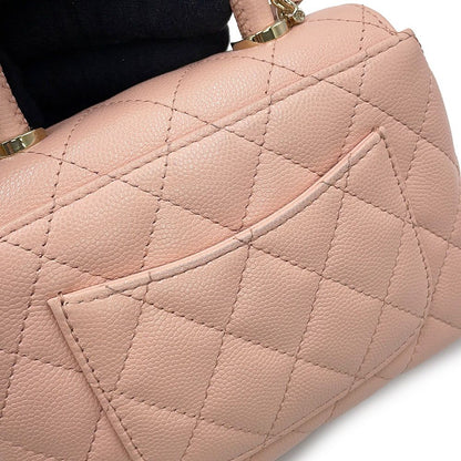 Chanel Handbag Quilted Coco Handle Mini Caviar Leather 2-Way Chain — view 8