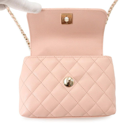 Chanel Handbag Quilted Coco Handle Mini Caviar Leather 2-Way Chain — view 5