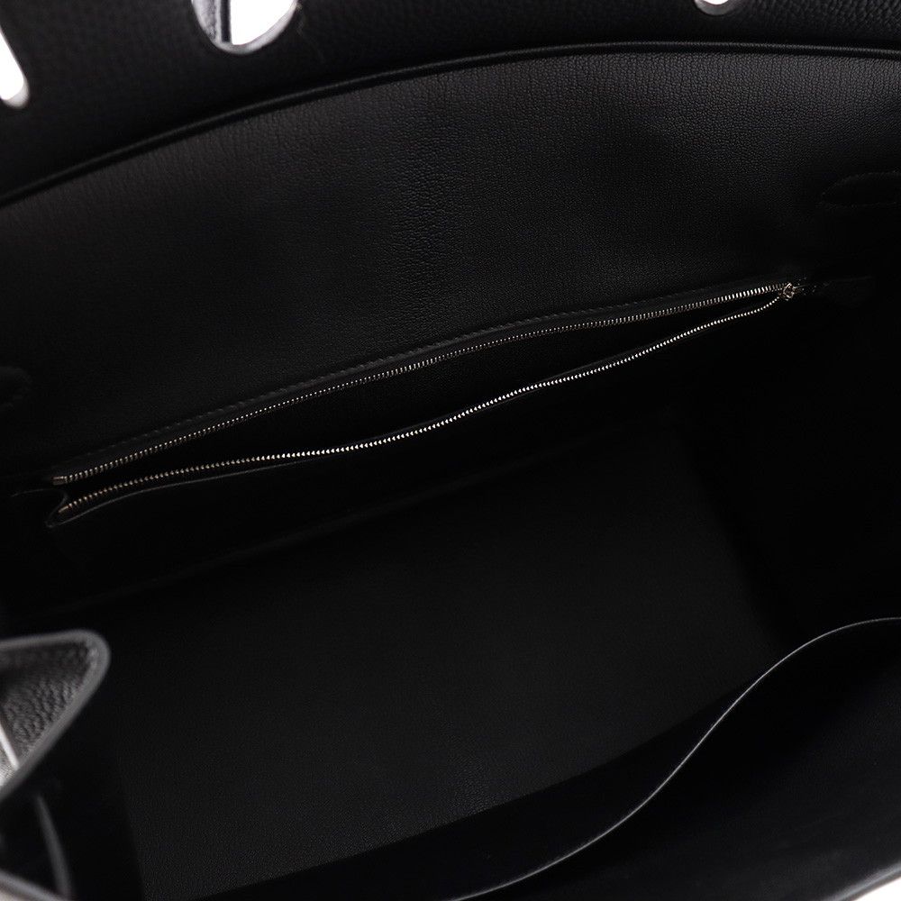 Hermes Birkin 40 Black Silver Togo Handbag — view 6