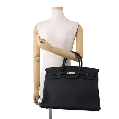 Hermes Birkin 40 Black Silver Togo Handbag — view 4