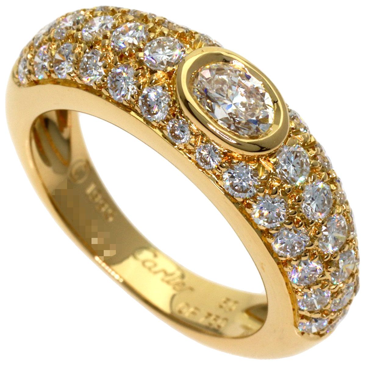 Cartier Mimi Diamond Ring 18K Yellow Gold