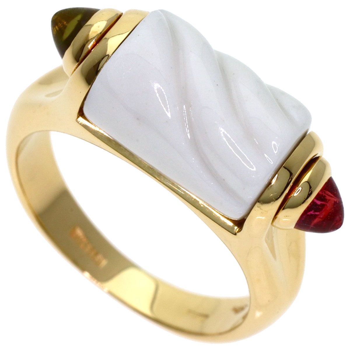 Bvlgari Pink Ring 18K Yellow Gold