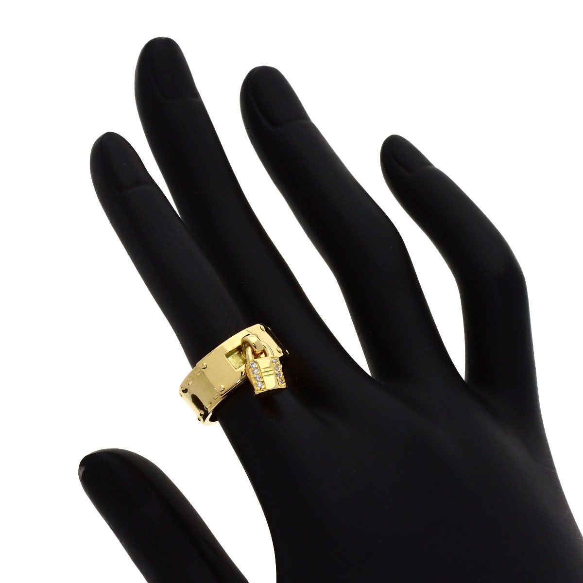 Hermes Cadena Diamond 48 Ring 18K Yellow Gold — view 6