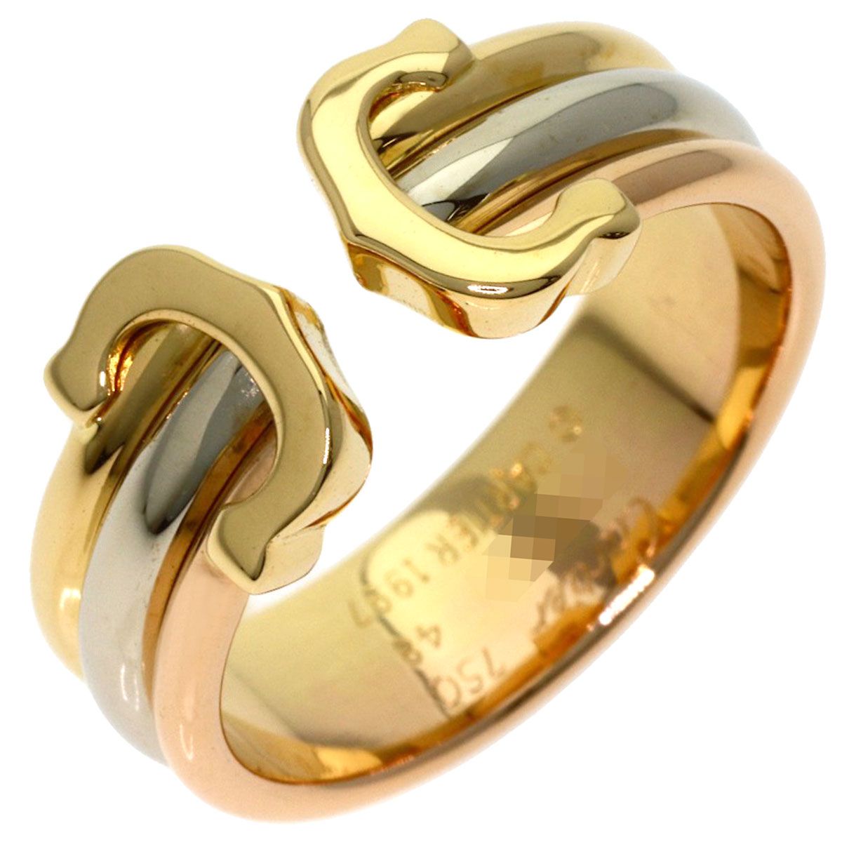 Cartier 2C SM 48 Ring 18K Yellow Gold 18K Pink White — view 2
