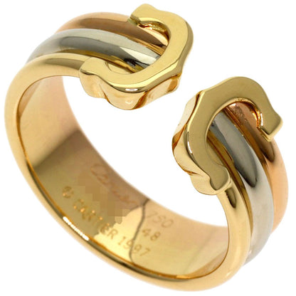 Cartier 2C SM 48 Ring 18K Yellow Gold 18K Pink White