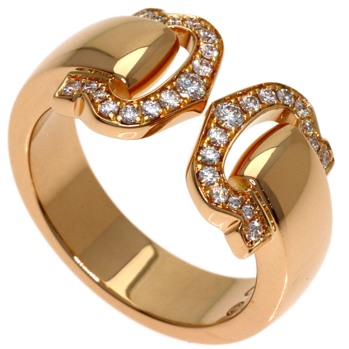 Cartier 2C Diamond 48 Ring 18K Pink Gold