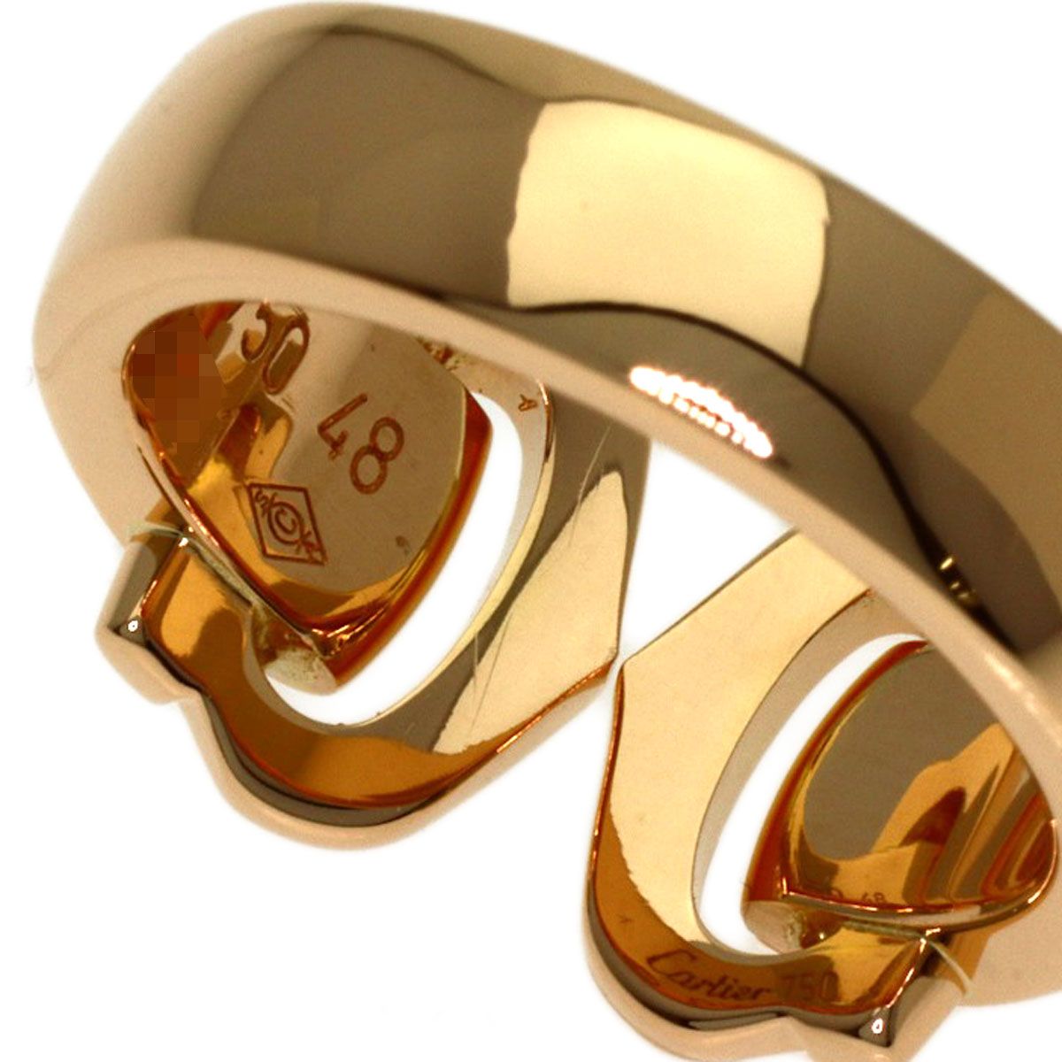 Cartier 2C Diamond 48 Ring 18K Pink Gold — view 7