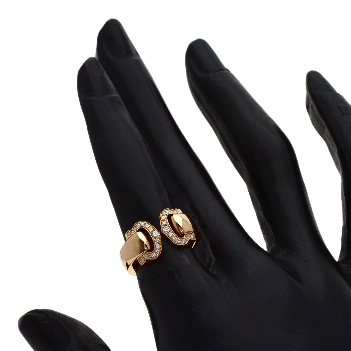 Cartier 2C Diamond 48 Ring 18K Pink Gold — view 6