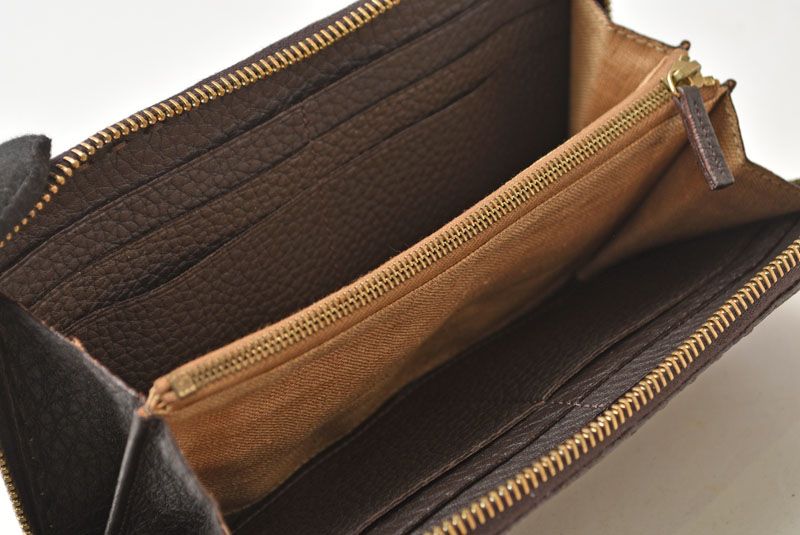 Fendi Wallet Selleria Leather Dark Brown — view 9