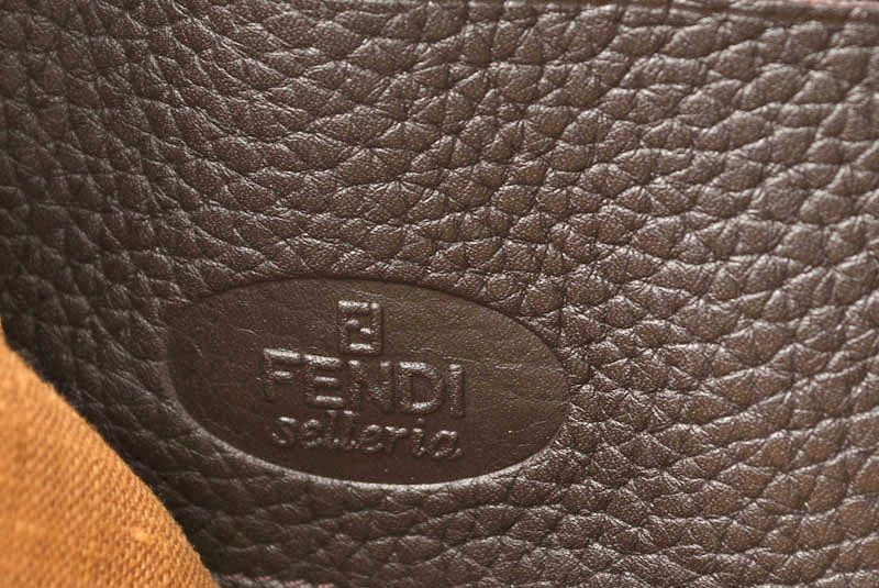 Fendi Wallet Selleria Leather Dark Brown — view 6