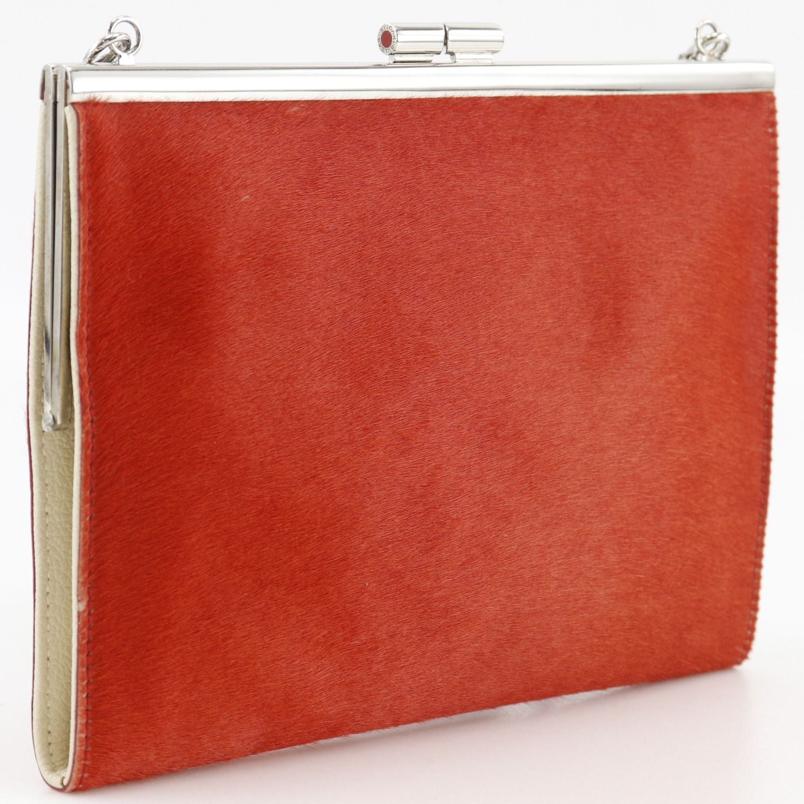 Bvlgari Chain Shoulder Party 2-Way Clutch Calf Hair — view 3
