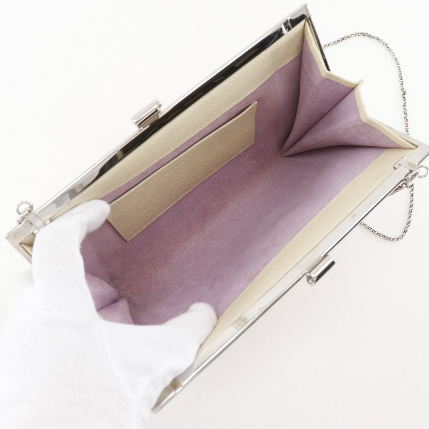 Bvlgari Chain Shoulder Party 2-Way Clutch Calf Hair — view 6