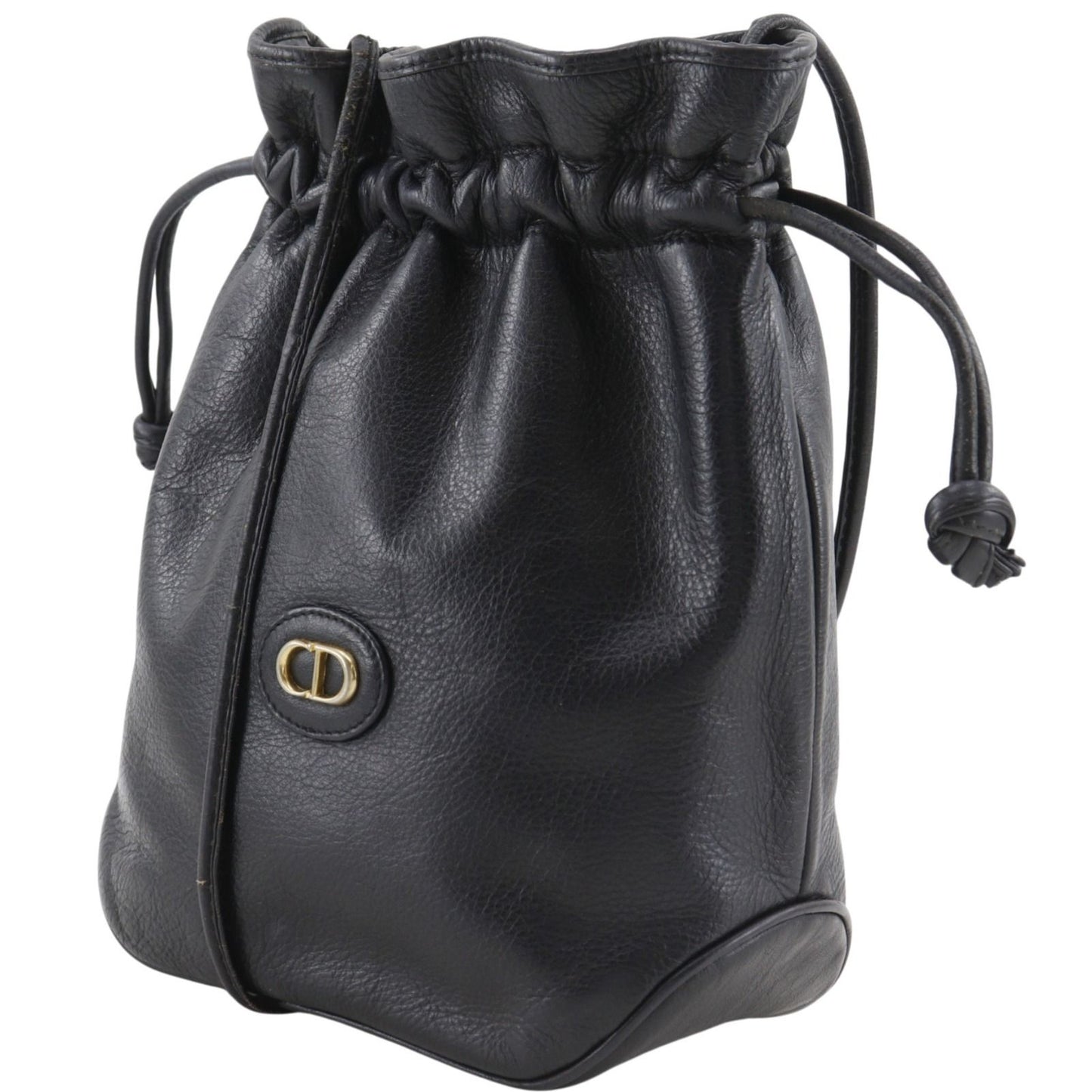 Dior Drawstring Vintage Calf Black Shoulder — view 2