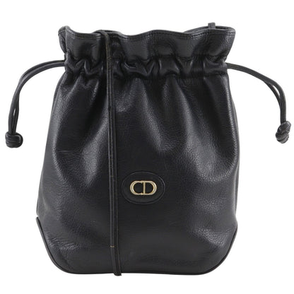 Dior Drawstring Vintage Calf Black Shoulder
