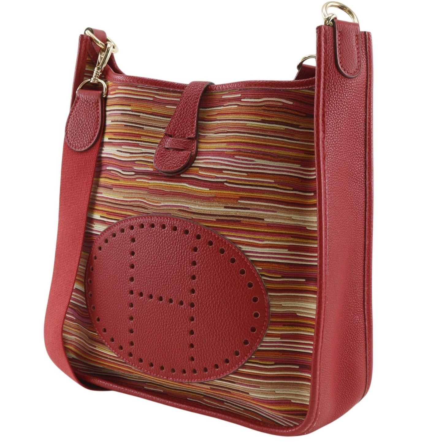Hermes Evelyne Vibrato Rouge Red Gold Shoulder — view 2