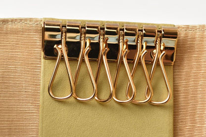 Chanel Key Case 6 CC Mark Caviar Leather Beige Gold Key Holder — view 5