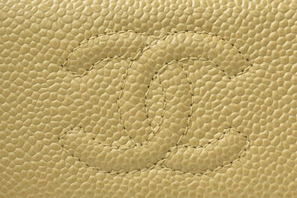 Chanel Key Case 6 CC Mark Caviar Leather Beige Gold Key Holder — view 4