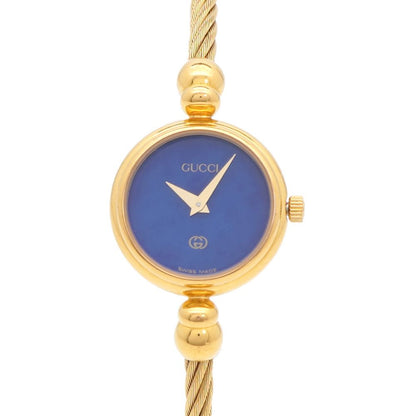 Gucci Quartz Watch Metal Blue Gold Dial