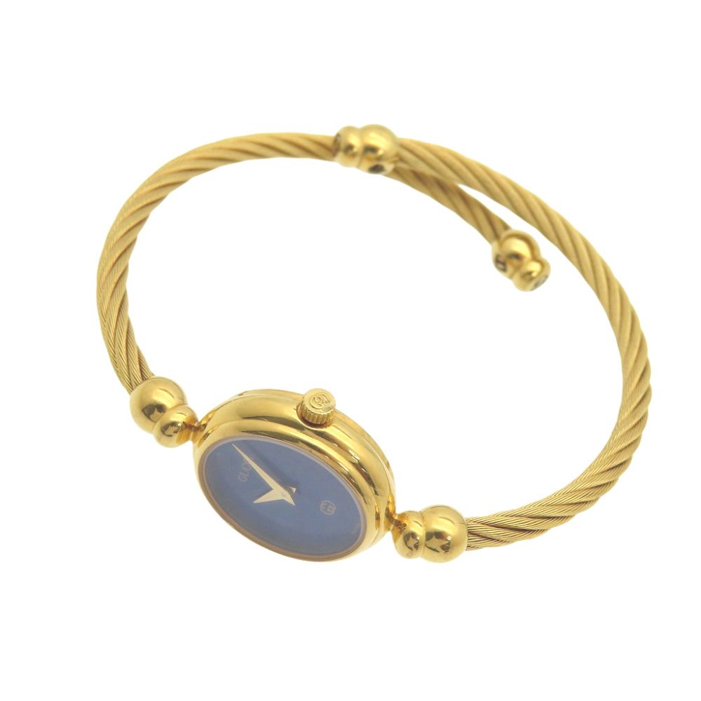 Gucci Quartz Watch Metal Blue Gold Dial — view 2